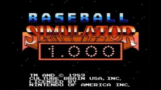 Baseball Simulator 1.000