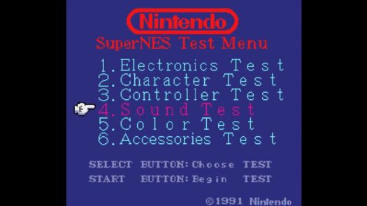 SNES Test Program